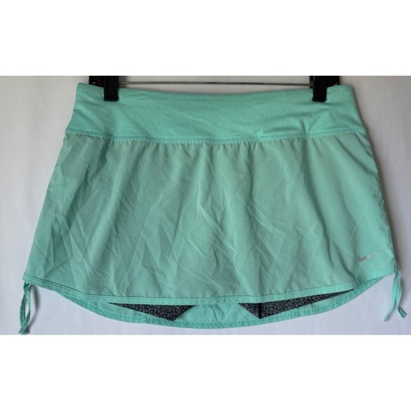 Nike Pants - Nike Dri Fit Skirt Women Medium Aqua Mint Skort Built In Shorts Adjustable Gym
